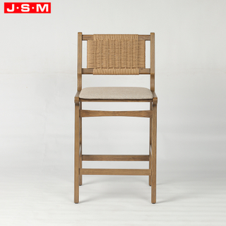 Sillas Para bar 98 cm High Chaises De bar Height Stools Cushion Seat Paper Rope Back Modern bar Chairs for Kitchen Farmhouse