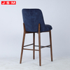 Luxury Modern Bar Chairs Stools Restaurant Nordic Breakfast Velvet Leather Wood Stool High Counter Bar Chair
