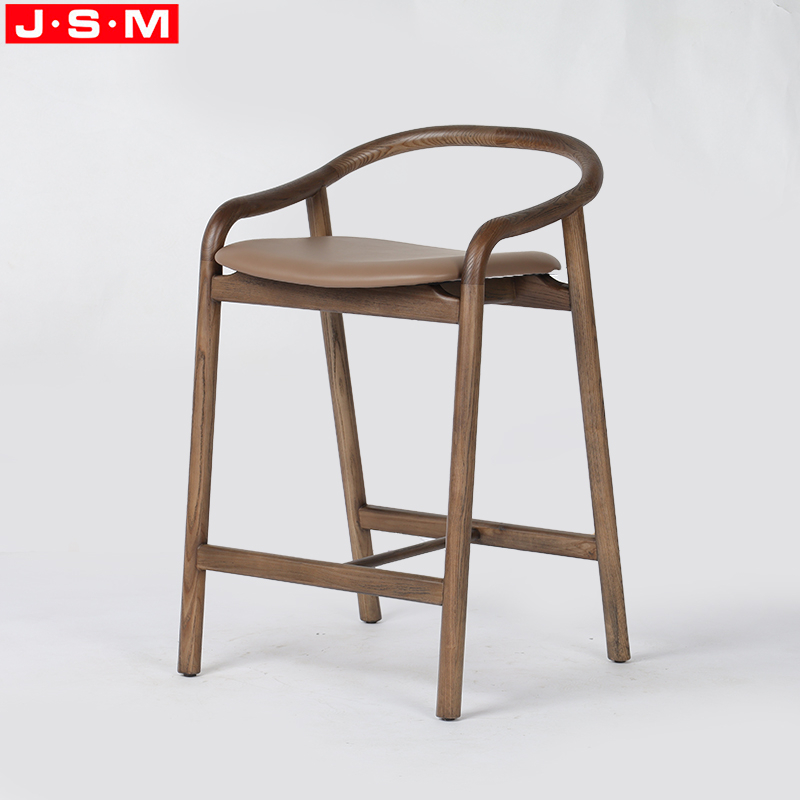 Counter Stools Chair Wood Furniture Red Oak Timber Frame Bar Chair Wood High Bar Stool