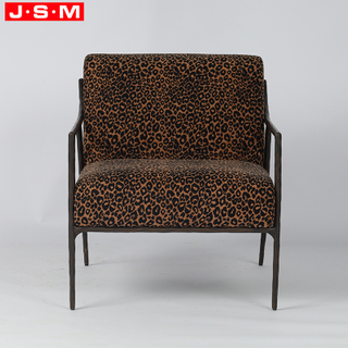 Wholesale Accent Chair Comfortable Thickened Cushion Leopard Print Single Sofa Hotel Arm Chairs for Living Room & Bedroom