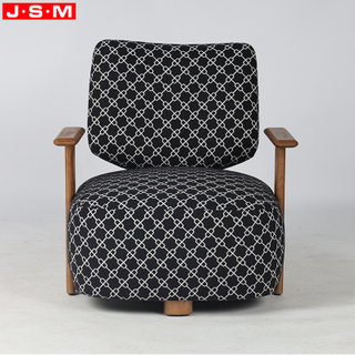 Modern Nordic Accent Chair Wood Ash Timber Frame Upholstered Cushion Seat Leisure Armchair for Living Room