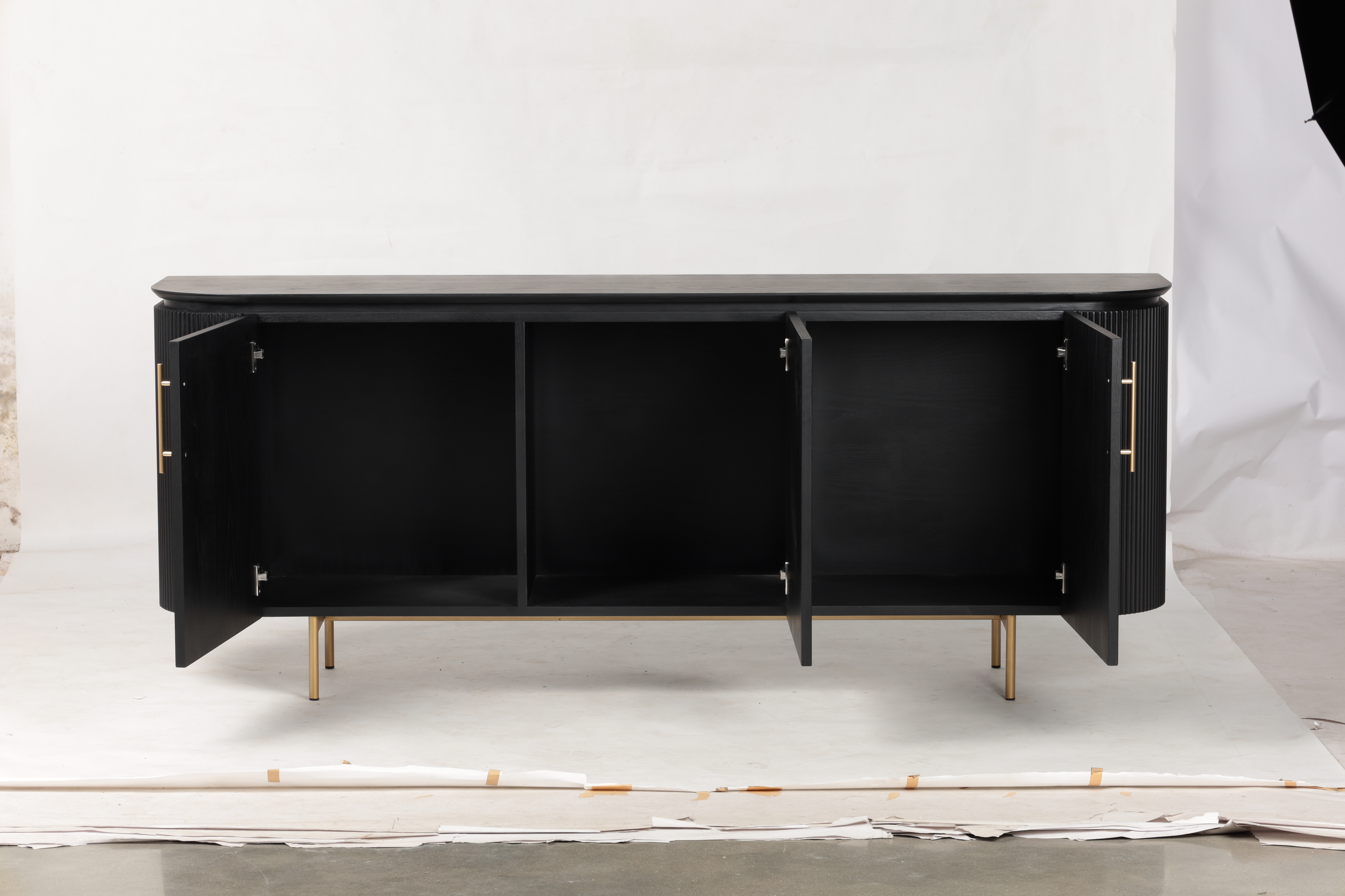 tv cabinet with display shelves