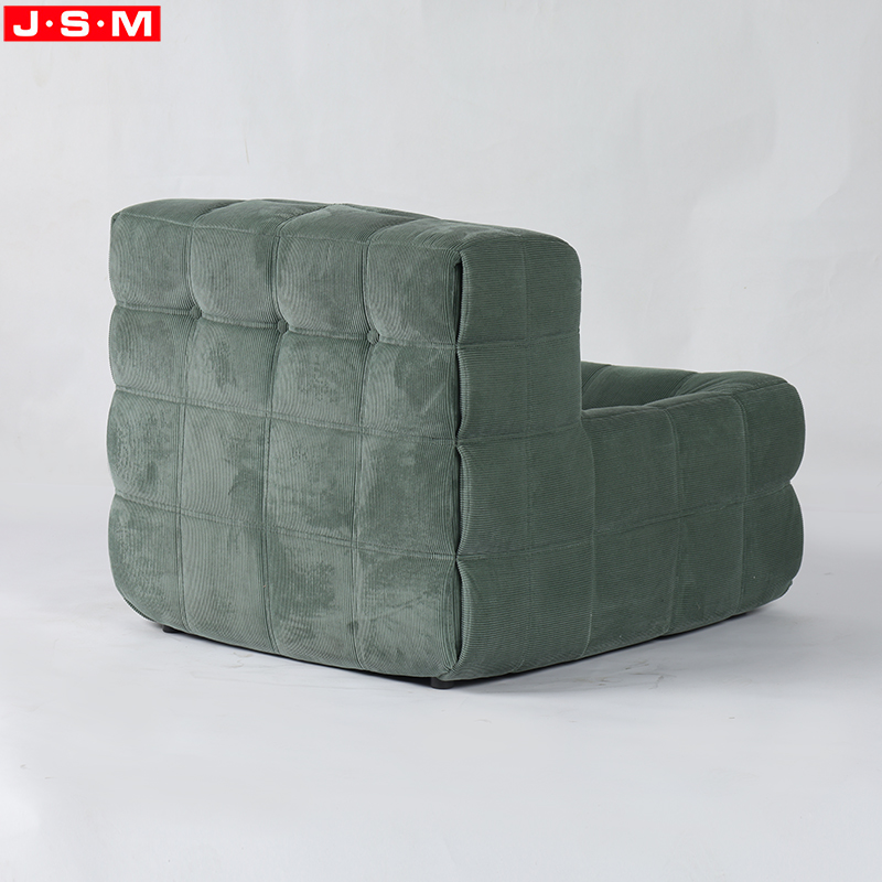 Cheap Simple Tufty Leather Furniture Recliner Living Room Italian Sofa Molded Foam with Fabric