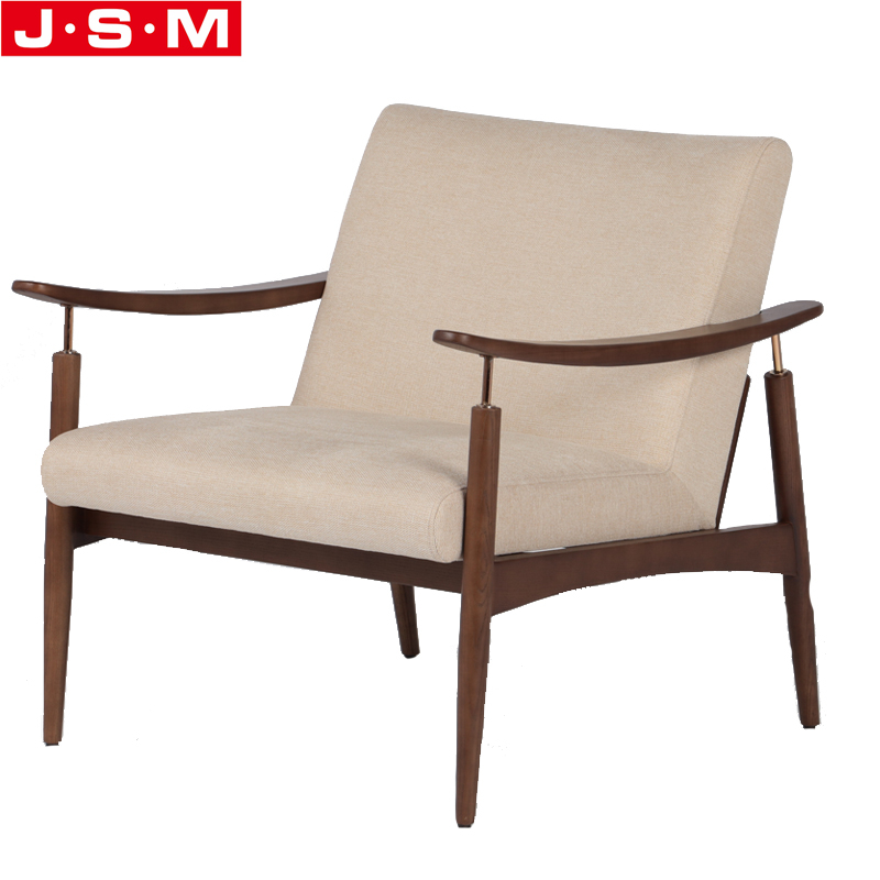 American ash frame Single Sitting Room Arm Chair fabric or PU upholstery Living Room Armchair