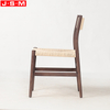 Brown Solid Wood Luxury Dining Chair High Quality Paper Rope Back Ash Timber Frame Wood Chair