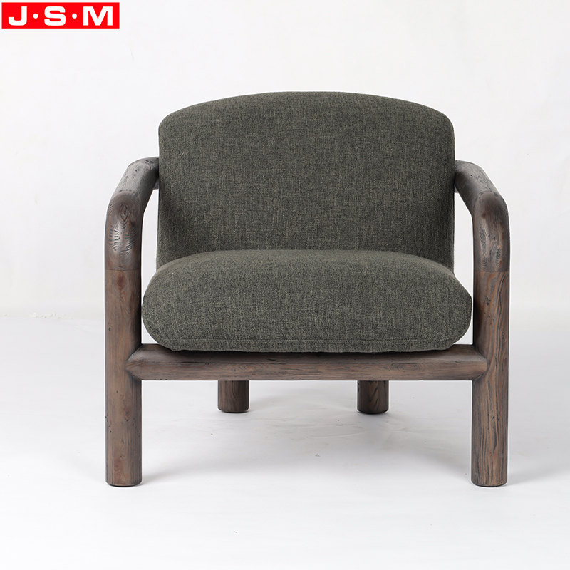 Modern Wooden Solid Wood Lounge Armchair Living Room Dining Leisure Armchair Inflatable Armchair