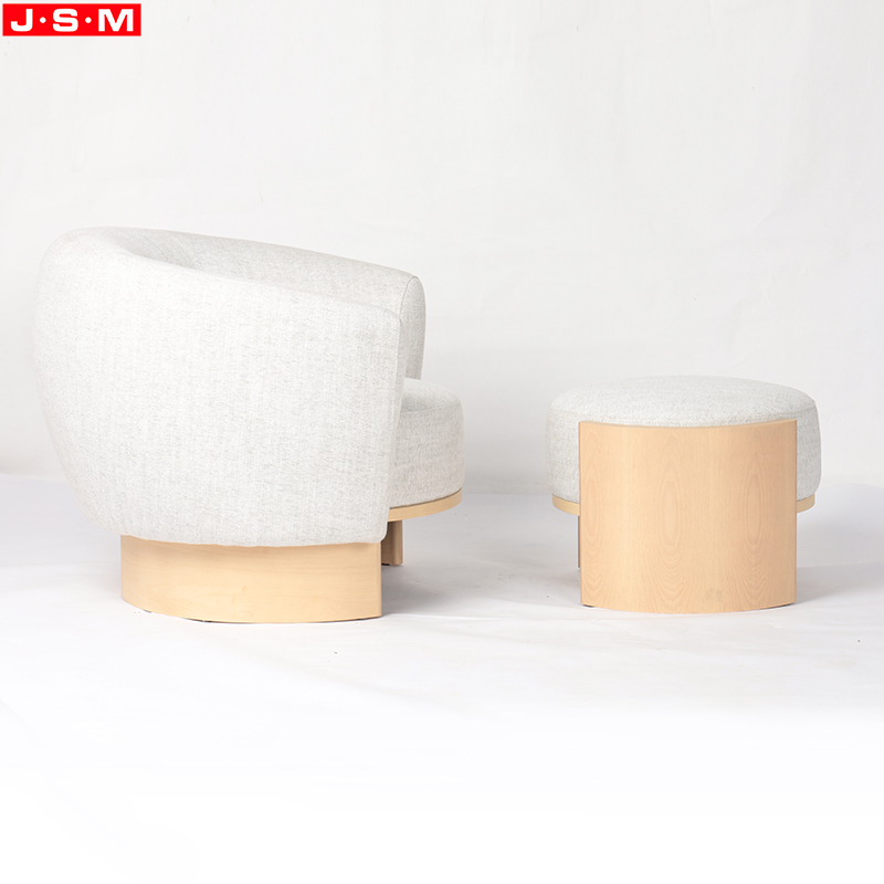Modern Furniture Pink Cushion Seat Reclining Wooden Cushion Seat