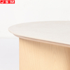 Luxury Outdoor Living Room Square Glass Tea Coffee Ash Timber Base