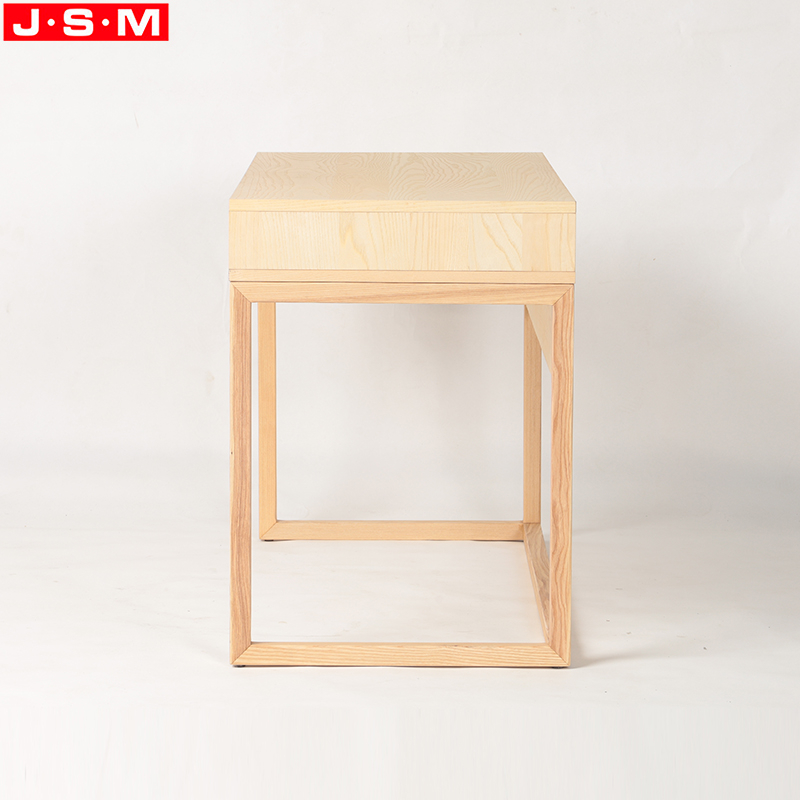 Simple Style Table Wooden Ash Timber Frame Desk For Student Computer Study