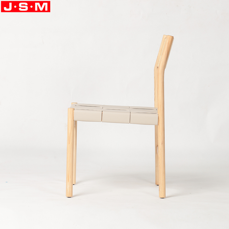 Hot Selling Leather Seat Dining Chair Ash Timber Base Dining Chair For Dining Room