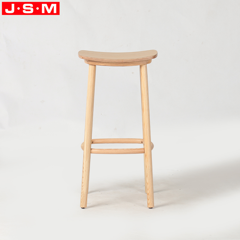 Good Quality Unique Brown Furniture Kitchen Counter Kitchen Coffee Wood Chair Bar Stool
