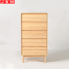 Modern Living Room Storage Cabinet Furniture 5 Drawer Cabinet Storage Natural Wooden Cabinet