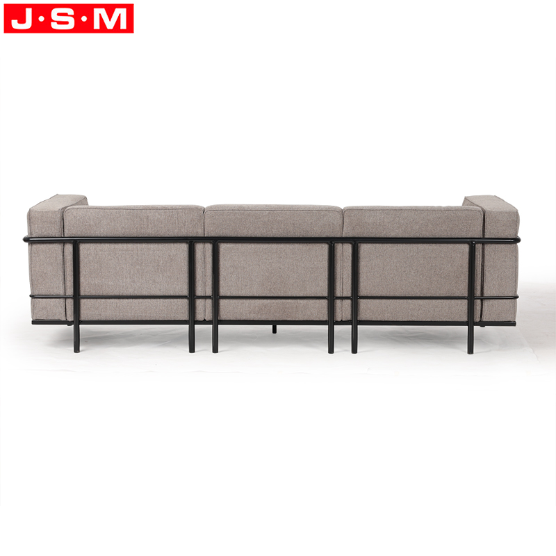 Living Room Large Size Indoor Metal Frame Three Seat Sofa For Hotel Home