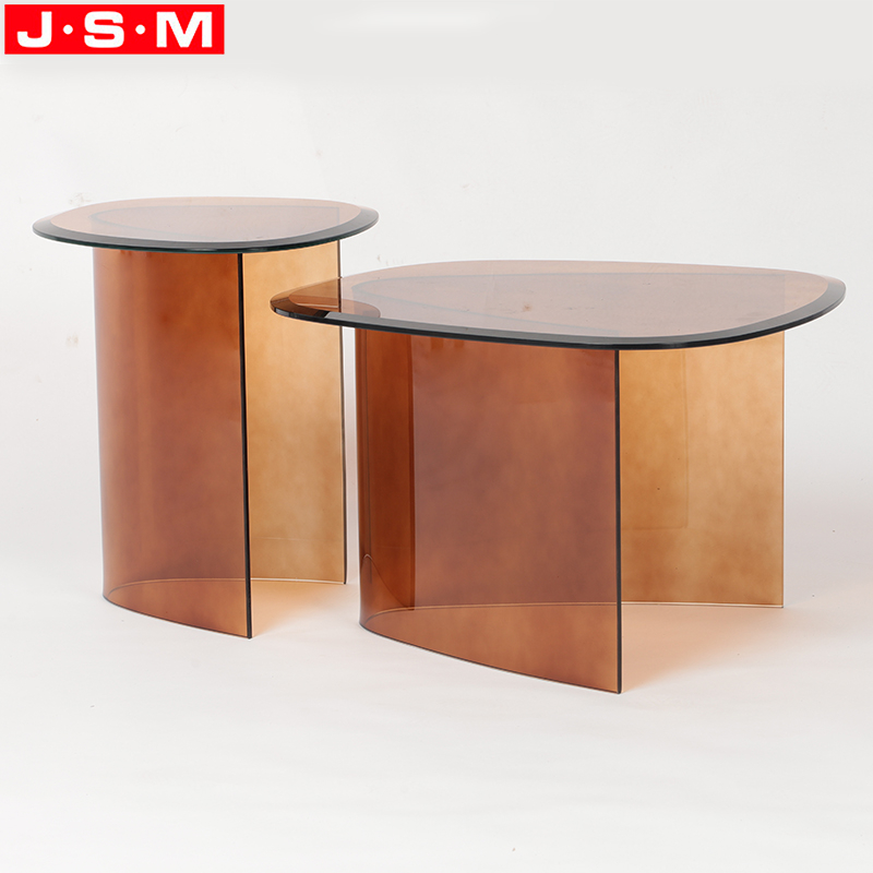 China Furniture Factory Living Room Tempered Glass Side Coffee Table For Home Decor