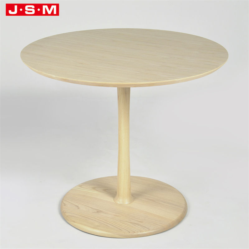 China Supply Coffee Shop Round Yellow Soild Wood Bar Counter Table Outdoor Coffee Table Set