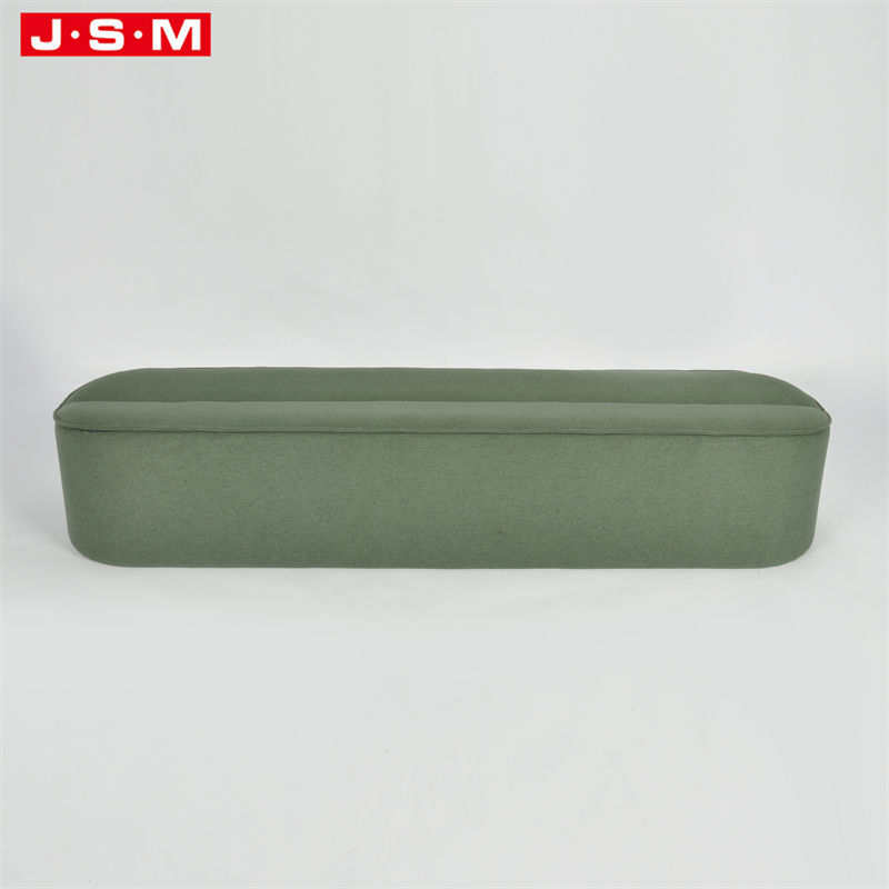 Hot Sale Home Furniture Green Knitted Ottoman Chair Step Stool Lounge Bench Ottoman