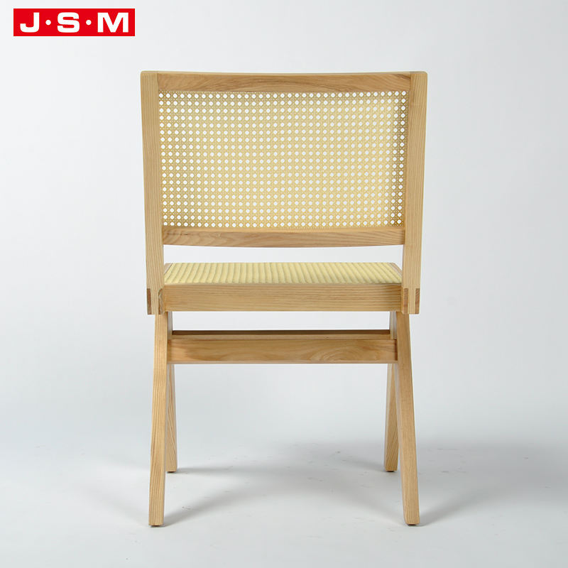 China Supply Wooden Plastic Rattan Woven Hollow Back Garden Dining Chair