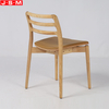 Simple Furniture Hotel Room Restaurant Wooden Ash Timber Frame Dining Chairs