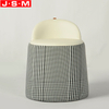 Wholesale Nordic Living Room Furniture Wooden Frame Foam And Fabric Ottoman Stool