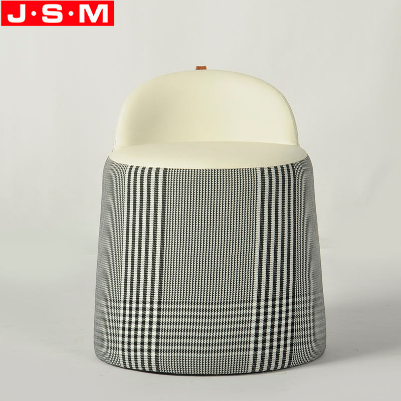 Wholesale Nordic Living Room Furniture Wooden Frame Foam And Fabric Ottoman Stool