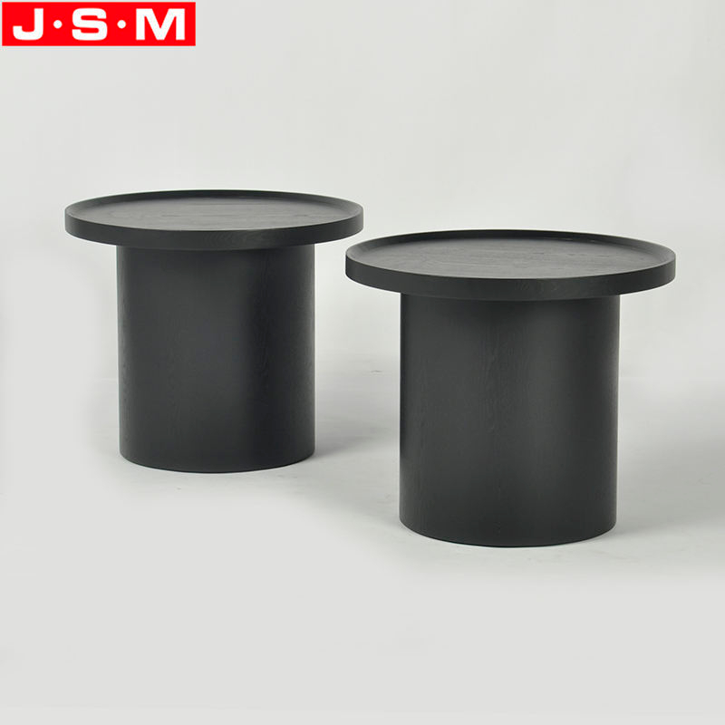Contemporary Country Living Room Outdoor Small Ash Timber Frame Round Coffee Table