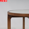 Contemporary Round Wood Coffee Table Rock Slab Table Top Tea Table