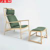 Solid Wood Frame Fabric Ottoman Living Room Furniture Home Stool Ottoman