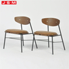 Wholesale Living Room Wabi-Sabi Leisure Style Leather Cover Metal Frame Armchair