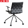 Luxury Executive Staff Training Brown Swivel Office Chairs For Caster Wheel 