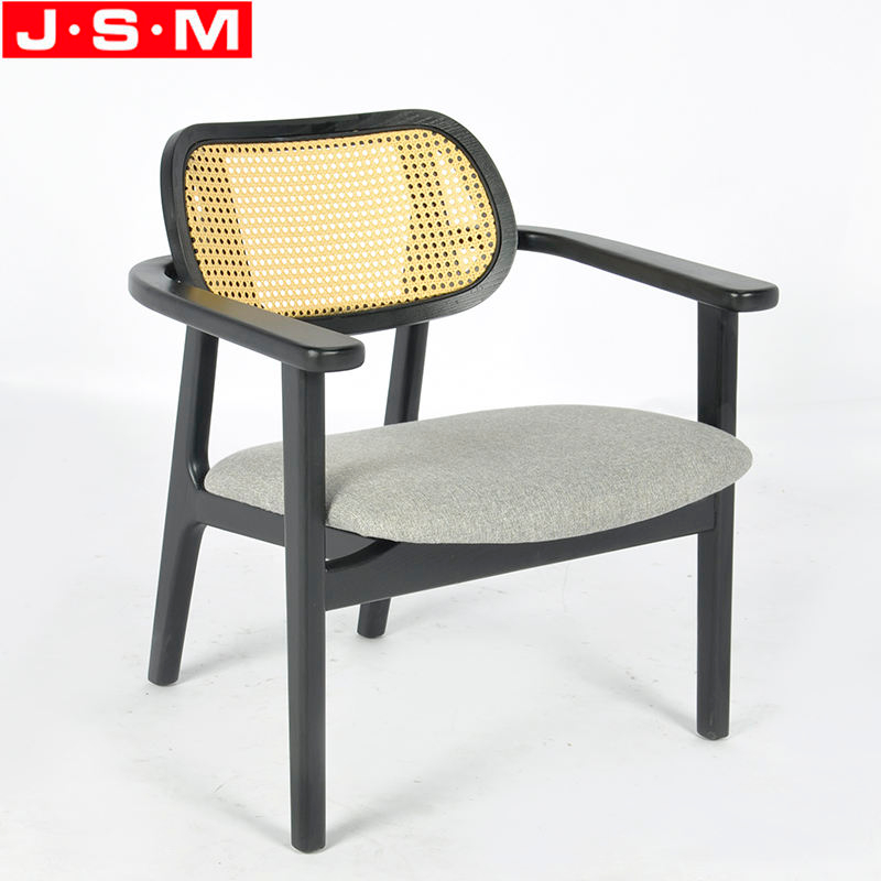 Luxury Terrace Living Room Comfortable Fabric Accent Leisure Lounge Chair Upholstered Wood Frame Armchair