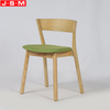 Modern Wooden Kitchen Low Slope Arm Dining Chairs With Armrests