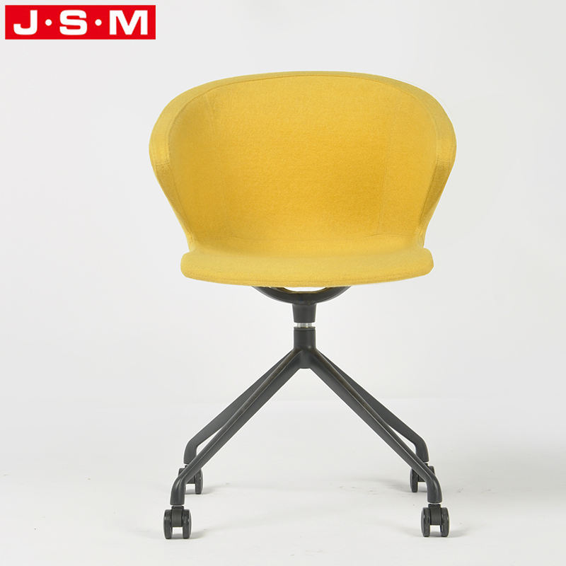 Custom Design Executive Home Visitor Yellow Aluminum Swivel Armless Office Chair