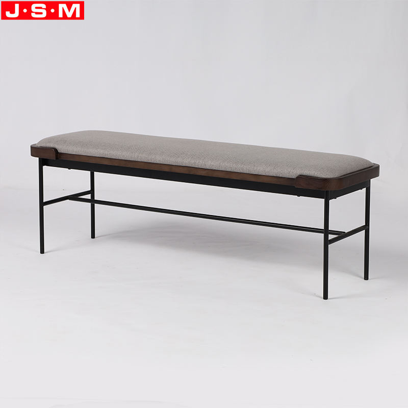 Modern Ash Timber Surround Leg Chairs Dining Bench Chairs Long Hotel Bench Chair