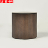 Modern Veneer Table Top Ash Timber Base Wooden Room Black Coffee Table