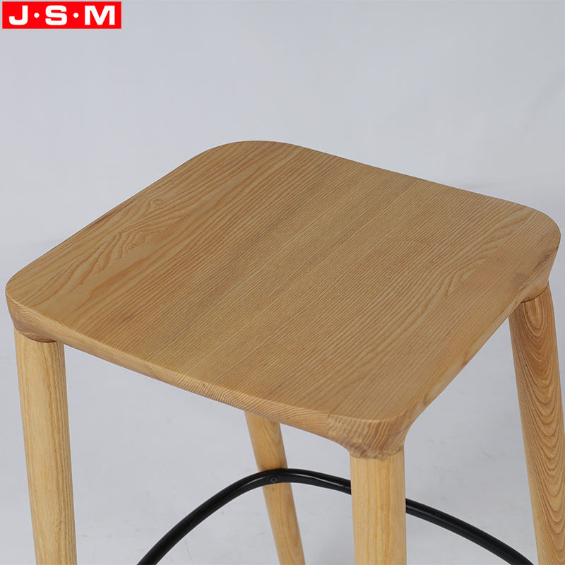 Kitchen Bar Stool High Footed Cushion Seat Barstool High Bar Chair With Backrest