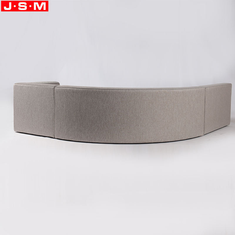 High Quality Custom Packaging Three Seat Fabric Sofa Cambered Sectional Sofa