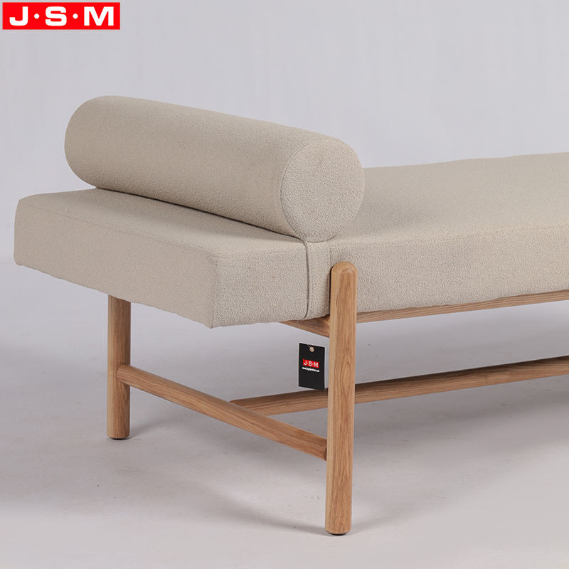 Modern Home Commercial Sofa Wood Leg Bench Fabric Or Pu Upholstery Benches