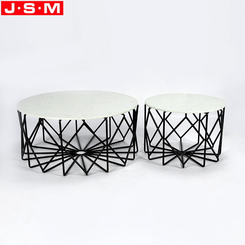 White Rock Slab Table Top Round Coffee Table