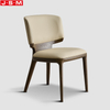 Wholesale Luxury Leather Dinning Chair Living Room Upholstery Dining Chair With Wood Legs