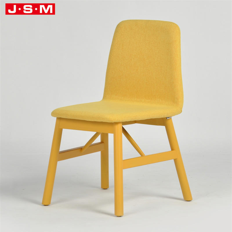 Nordic Italian Coffee House Wooden Frame Upholstered Dining Leather Chair