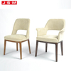 China Suppliers Modern Luxury Soft Cushion Wooden White Hotel Dining Chairs