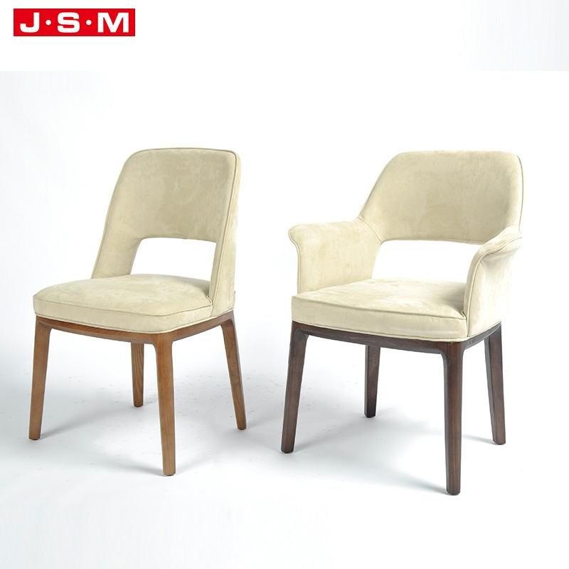 China Suppliers Modern Luxury Soft Cushion Wooden White Hotel Dining Chairs
