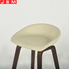 Custom Colors High Stool Kitchen Wooden Fabric Ash Timber Base Bar Chair