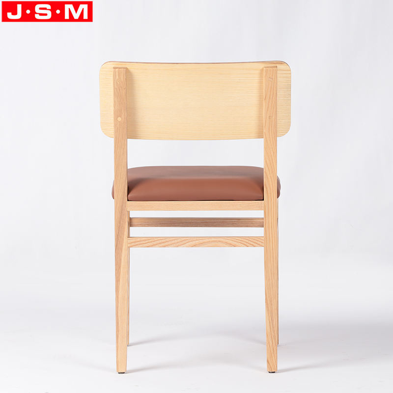 Black American Ash Frame Pu Fabric Upholstery Seat Pad Dining Chairs