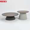 Classic Indoor Living Room Garden Black Circle Solid Wood Coffee Table