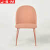 Contemporary Wooden Frame Pink Back Dining Chairs In Office Building