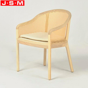 Elegant Modern Plastic Rattan Back Outdoor Wooden Cushion Seat Dining Room Chairs