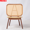 Wholesale Outdoor Nordic Modern Teak Wood Plastic Rattan Armchair Leisure Chair