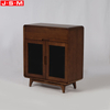Simple One Drawers Brown Ash Timber Wood Base Living Room Cabinet