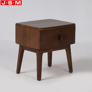 Household Veneer Carcase Cabinets Square Wood Table Bedside With One Drawer